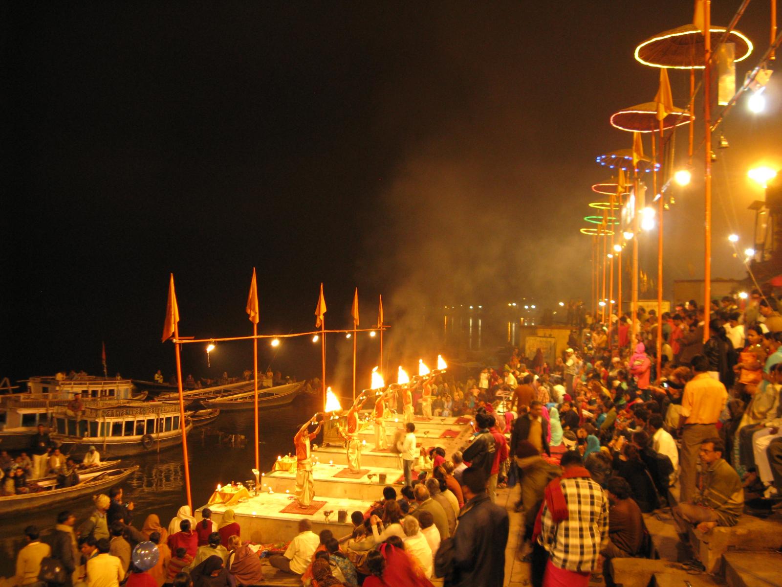 Evening Aarti Ceremony on the River Ganges